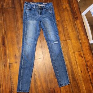 MADEWELL WOMAN'S JEANS, SKINNY FIT SZ 25X 32